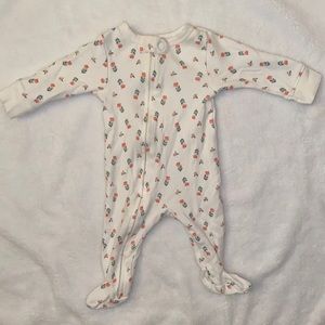 Floral baby pajamas